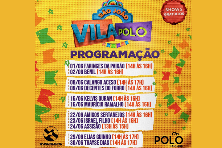 Polo Caruaru realiza programação especial para o feriado de São